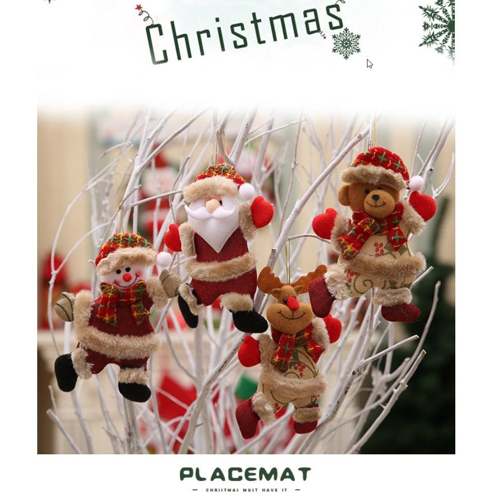 Phụ Kiện Treo Trang Trí Cây Thông Giáng Sinh - Hình Ông Già Noel/Người Tuyết/Chú Nai