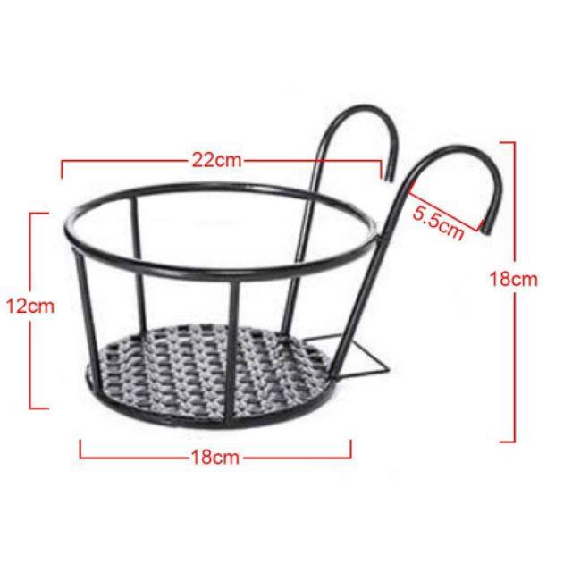 Móc treo ban công đựng chậu tròn trồng hoa,cây cảnh - GDHN Loại Tốt
