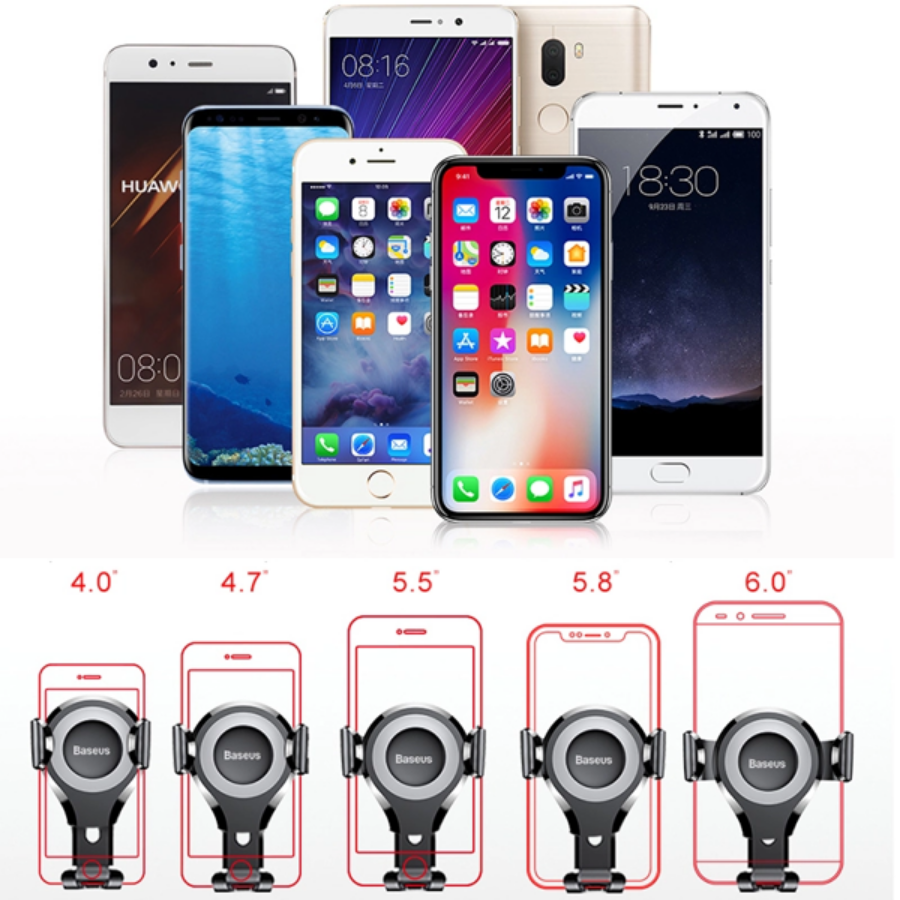 Bộ đế giữ điện thoại dùng trong xe hơi Baseus Osculum Type Gravity Car Mount LV374