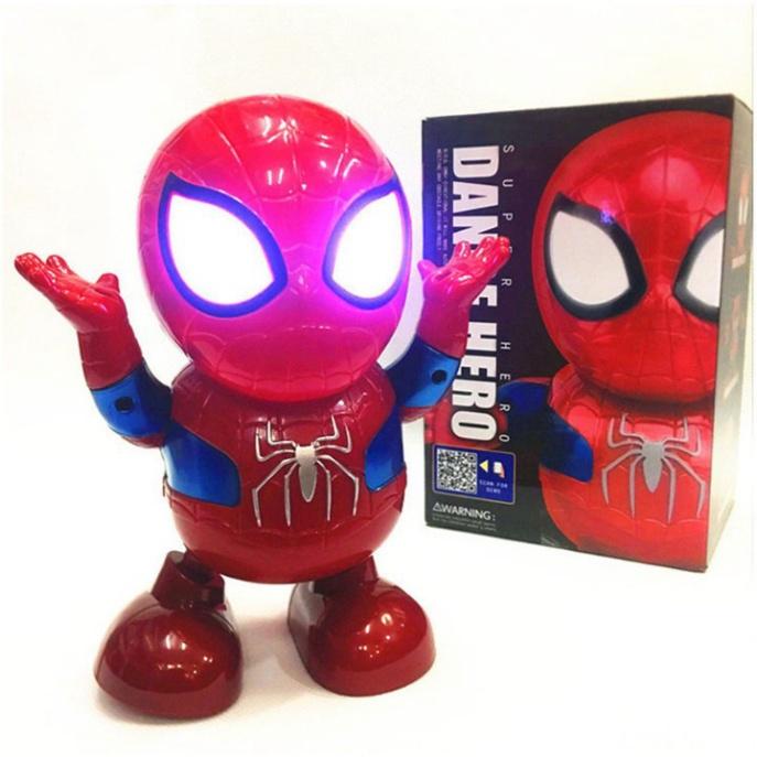 Đồ Chơi Cho Bé Người Sắt Iron Man Người Nhện Spider Man Nhảy Múa Lắc Lư Theo Nhạc Đáng Yêu
