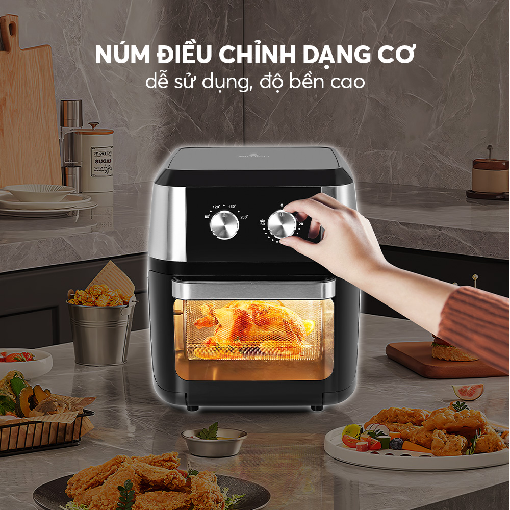 Lò chiên không dầu Elmich AFE-9158 dung tích 12l HÀNG CHÍNH HÃNG