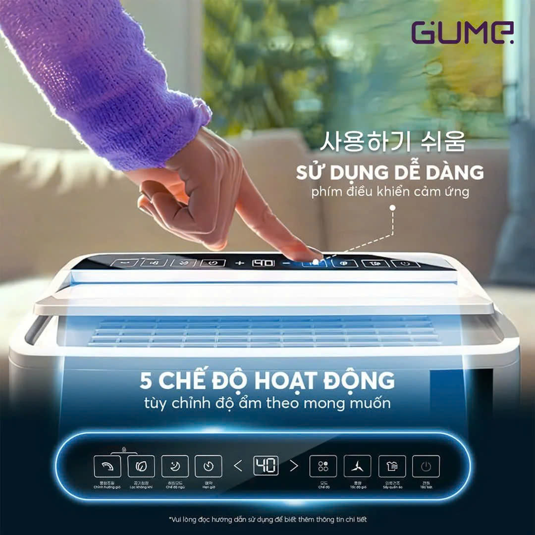 Máy Hút Ẩm Đa Năng Gume Hàn Quốc- GM-8999 - Bảo Hành 12 Tháng Hàng chính hãng