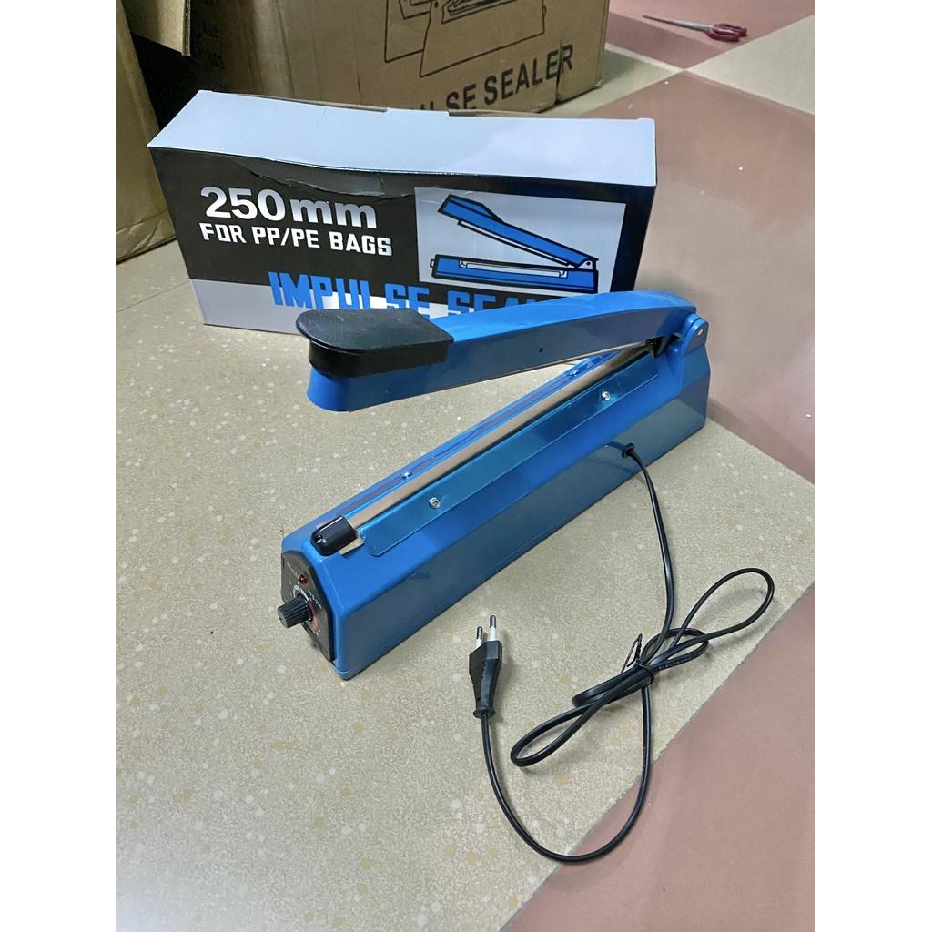 Máy hàn miệng túi nilon túi zip dập tay PFS 200 300 400 để bảo quản thực phẩm, bọc sản phẩm bán hàng, cắt màng co
