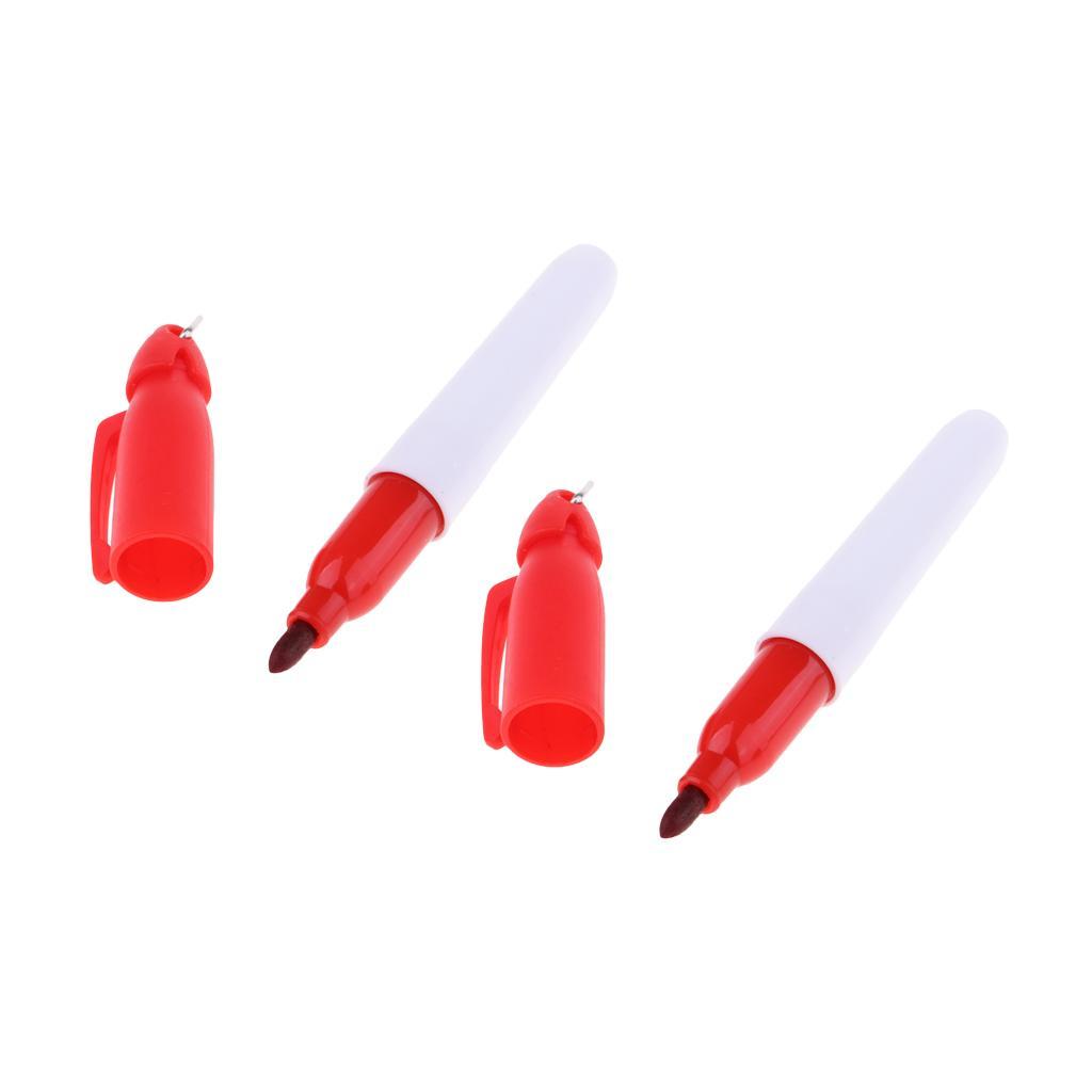 2x Mini Golf Marker Pen Golf Alignment Drawing Tool Training Accessories Red