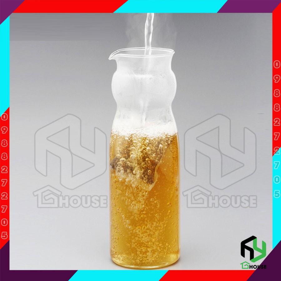 Bình nước thủy tinh siêu chịu nhiệt đổ nước nóng không vỡ Nhật Bản - 1.3 lít KBT2887BL
