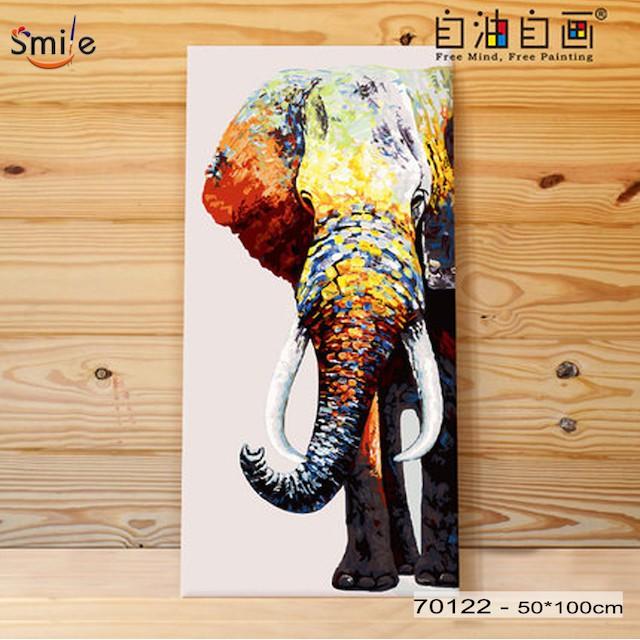 Tranh tô màu theo số Smile FMFP voi bảy sắc D70122