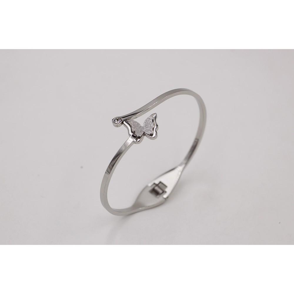 Vòng Tay Bướm Trắng Titanium-Không đen