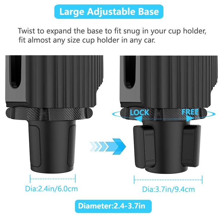 Giá Đỡ Cốc Uống Nước Gắn Trên Xe Hơi Có Thể Điều Chỉnh Xoay 360 Độ° Giá Đỡ Điện Thoại Xoay Chuyển Đổi Chai Nước Tiện Dụng