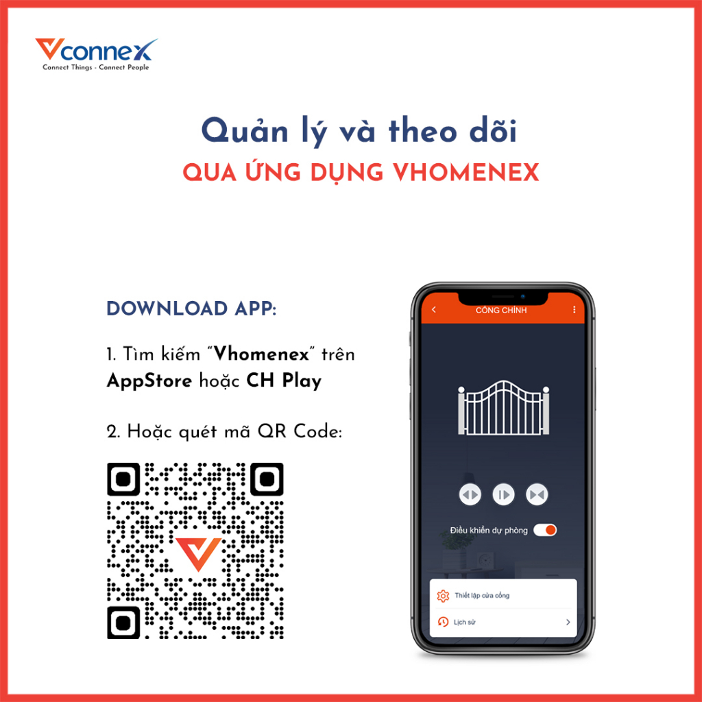 Bộ Điều Khiển Cửa Cổng Thông Minh Vconnex