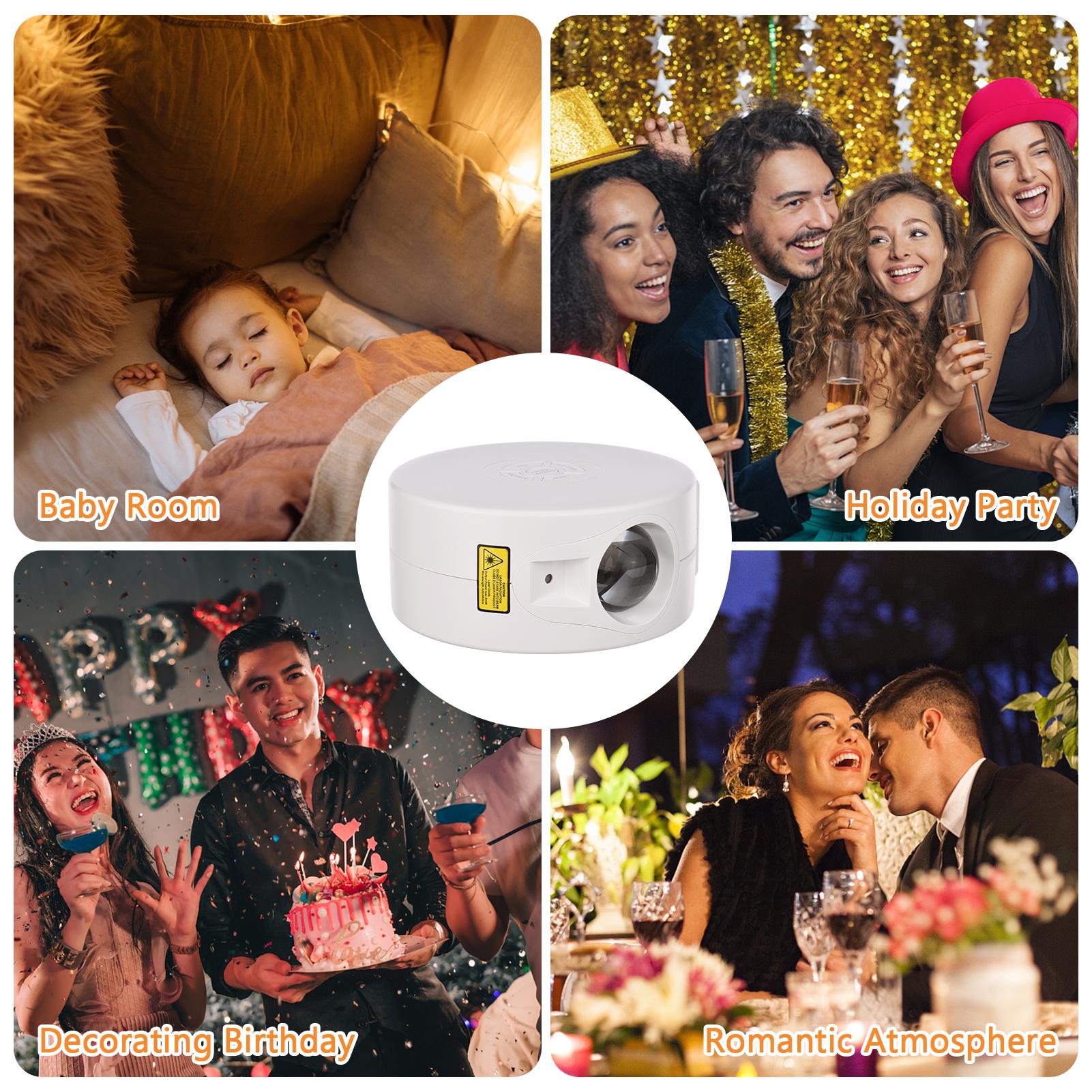 Star Projector Galaxy Projector Light BT Music Speaker Ocean Wave Star Sky Night Light with Remote Controller
