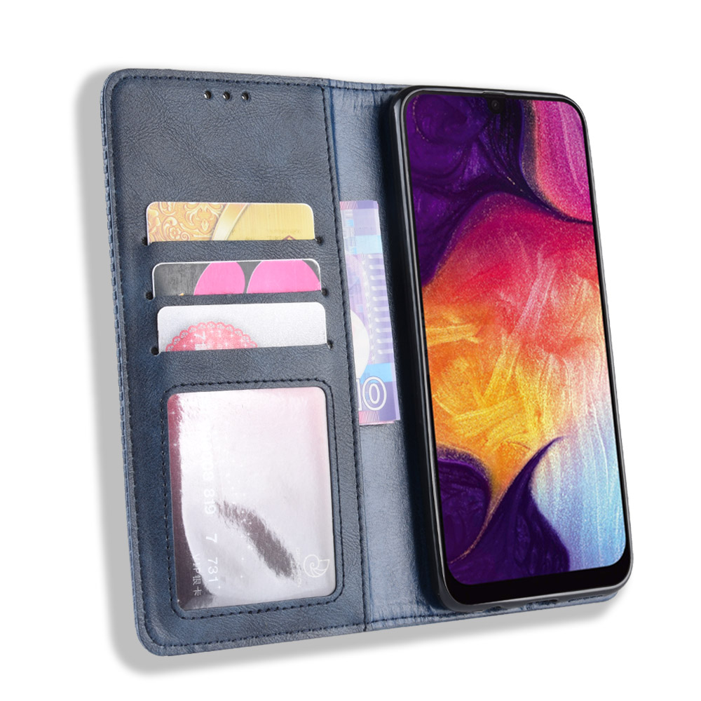 Bao da dạng ví, nam châm dành cho Samsung Galaxy A50, A50s, A30s Luxury Leather Case - Hàng nhập khẩu