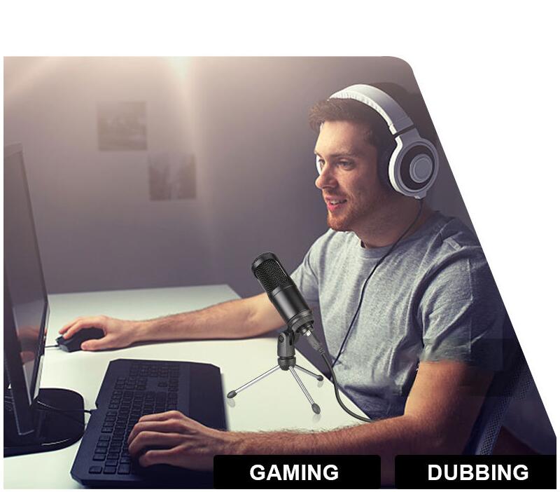 USB Microphone PC condenser Microphone Vocals Recording Studio Microphone for YouTube Video Skype Chatting Game Podcast
