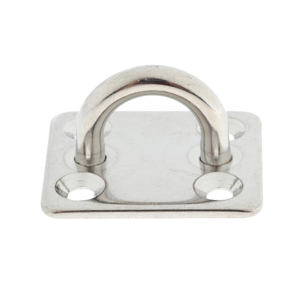 Heavy Duty Anchor 304 Stainless Steel Boat Square Eye Plate, for Yoga Swings Hammocks, Boat Rigging, Marine Deck Hardware