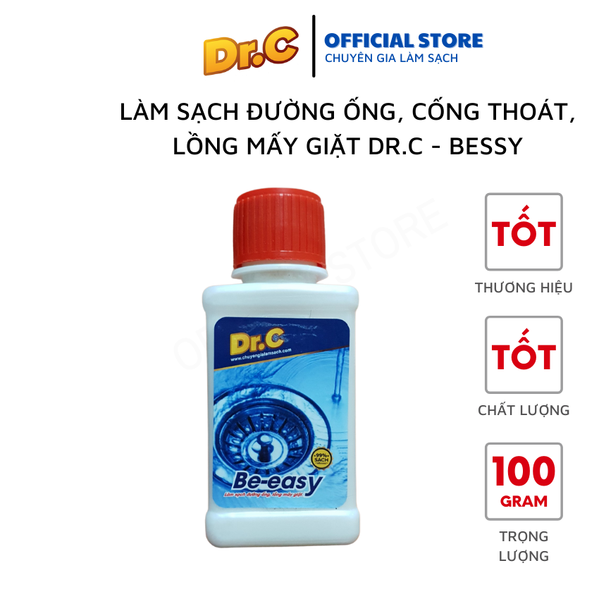 Bột Thông Tắc Đường Ống, Cống Thoát, Chậu Rửa, Vệ Sinh Lồng Giặt Dr.C CHÍNH HÃNG - Be.Easy