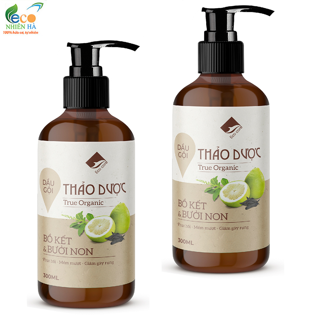 Dầu gội thảo dược ECOCARE 300ml, mềm mượt sạch gàu, giảm rụng tóc, an toàn lành tính