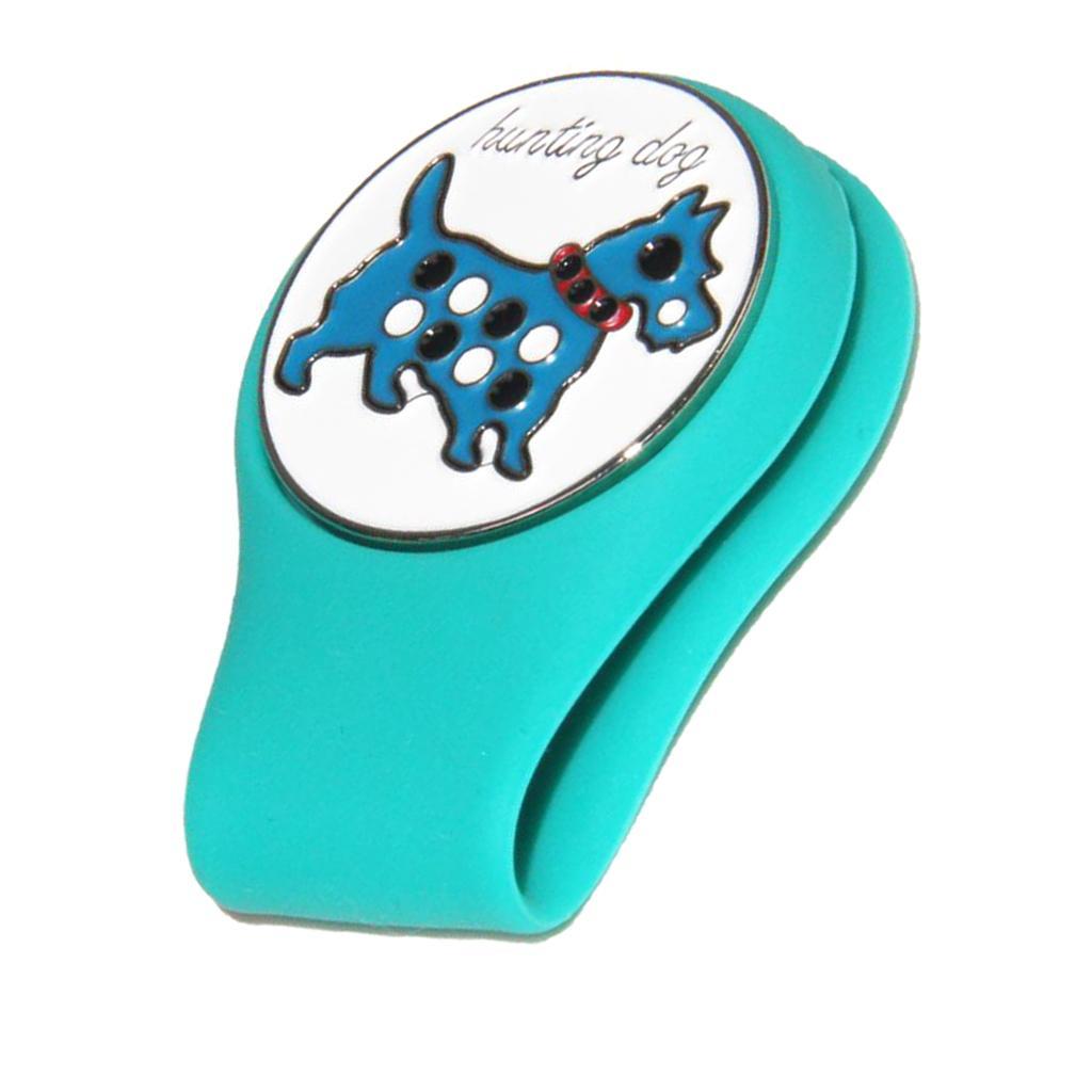 2x Golf Ball Marker Silicone  Hat Clips with Detachable Pattern