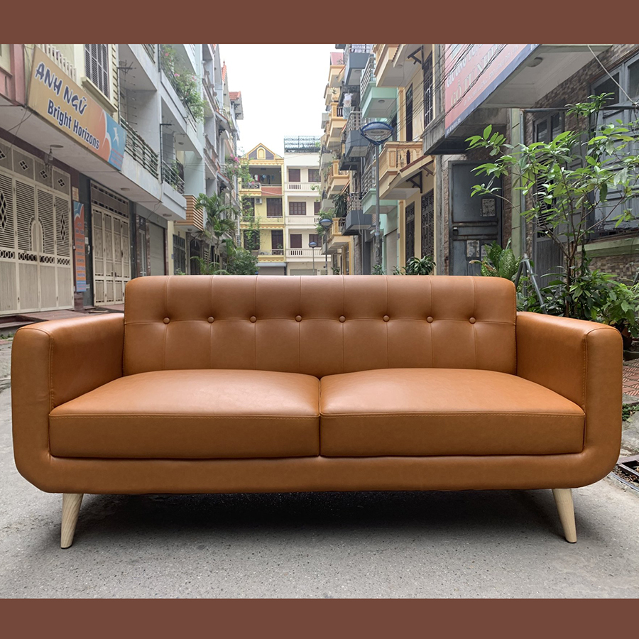 Ghế sofa da nâu