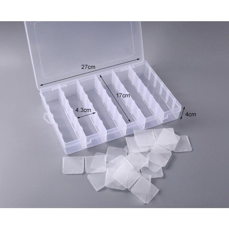 Hộp đựng linh kiện,đồ trang sức,kẹp tâm chia ngăn có thể tháo lắp đa năng - Hity Beauty