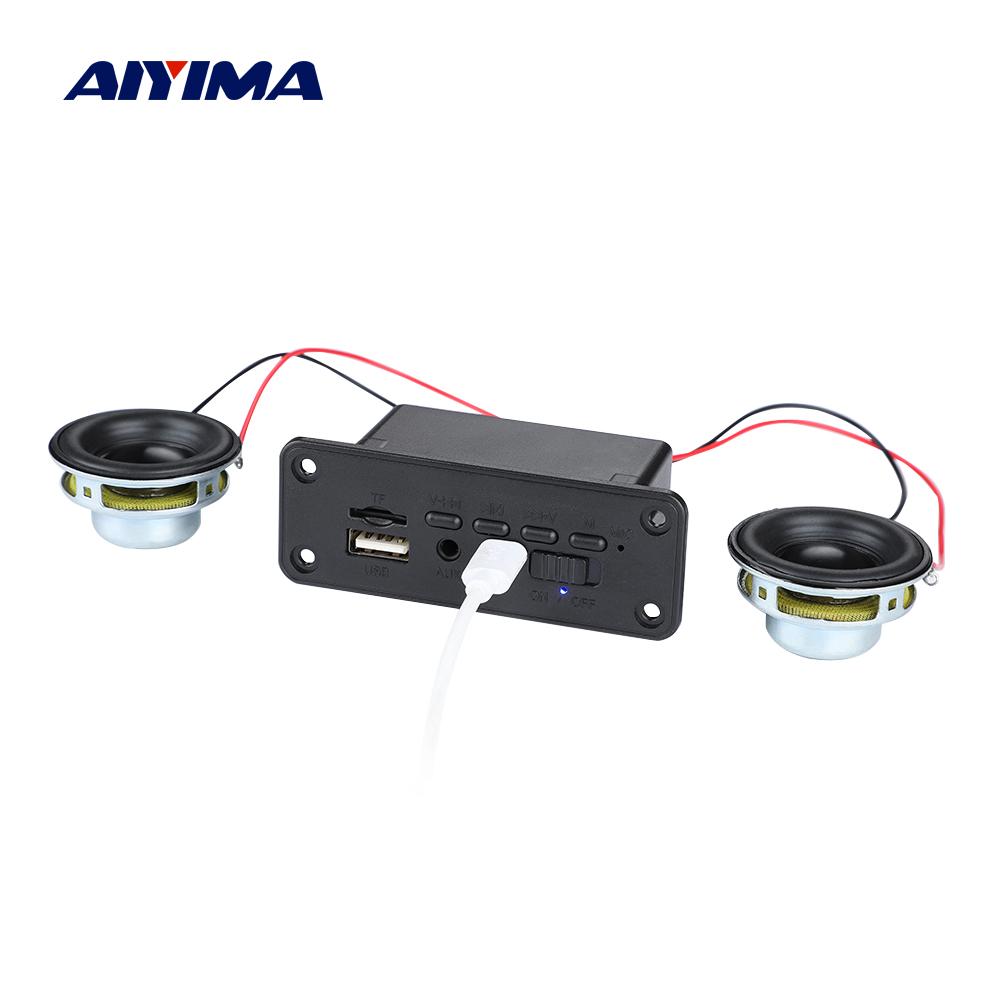 Bộ khuếch đại công suất tương thích AIYIMA Bluetooth MP3 Bộ giải mã hỗ trợ USB TF Radio Decoding Audio Audio Di động loa BT Color: Decoder 2Pcs Speaker