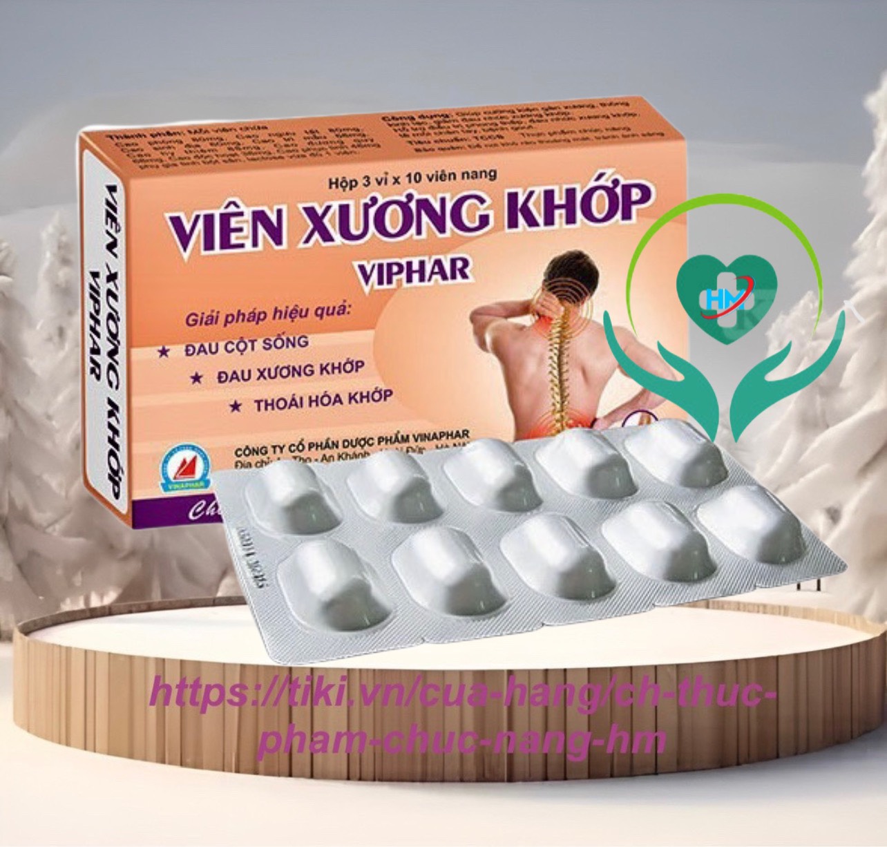 VIÊN XƯƠNG KHỚP Vinaphar- Hộp 30 Viên - Giảm Các Triệu Chứng Đau Nhức Xương Khớp, Tê Mỏi Chân Tay