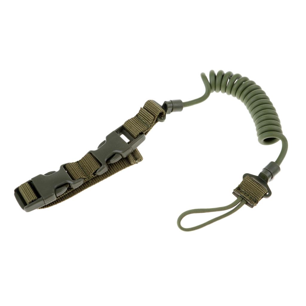 Outdoor Multi-functional Hunting Stainless Steel Spring Lanyard Safety Rope & Keys Flexibility Anti-lost