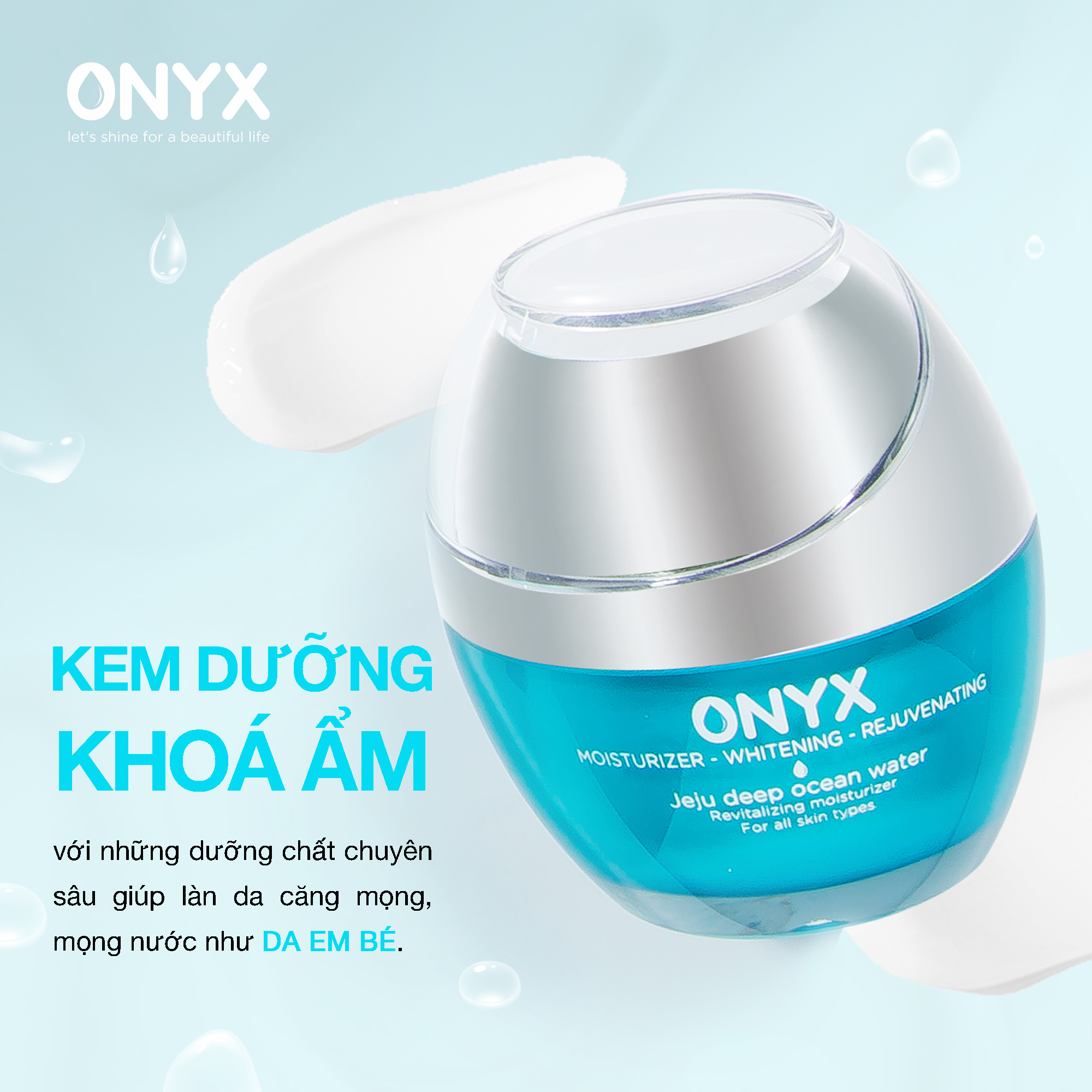 Kem Dưỡng ONYX Dưỡng Ẩm Làm Sáng Và Ngăn Ngừa Lão Hóa Da MOISTURIZER WHITENING REJUVENATING 40ml 