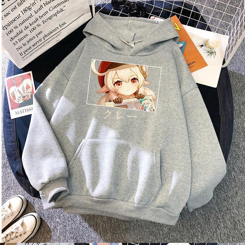 Áo Hoodie thời trang Nữ Quá Khổ Áo Khoác Genshin Tác Động Anime