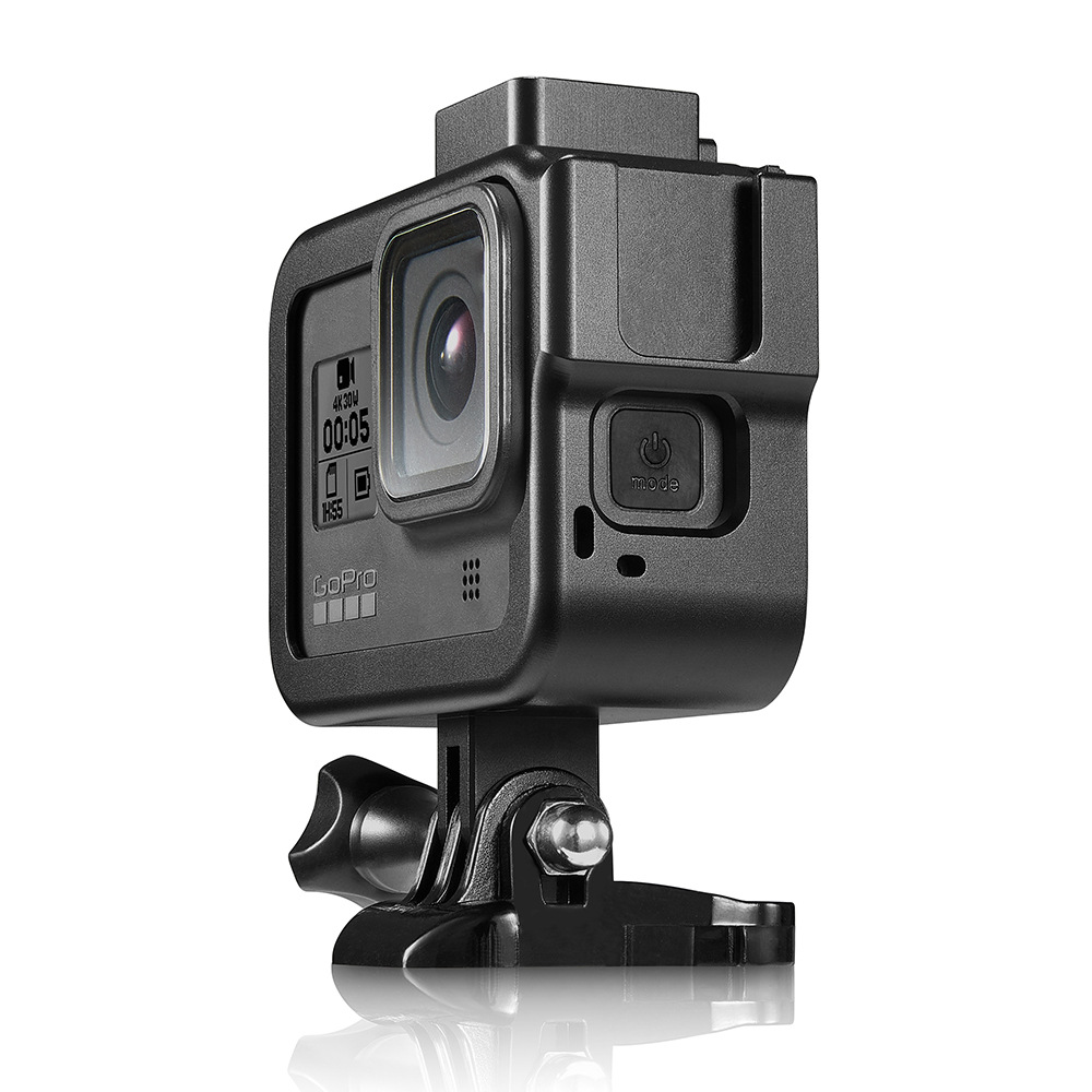 Bộ vỏ bảo vệ gopro hero 8 gắn phụ kiện micro và đèn led