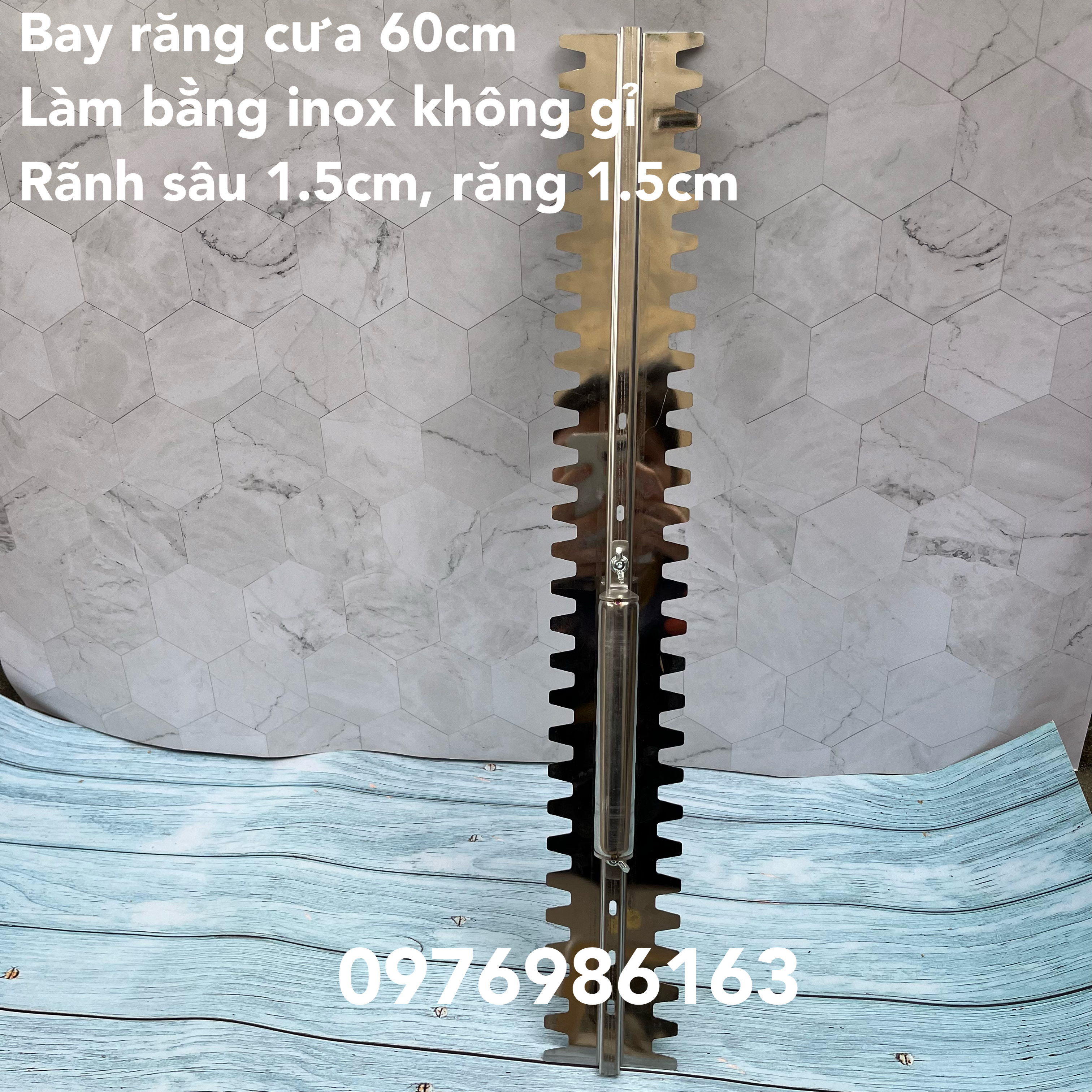 ￼Bàn cào vữa răng cưa ốp lát gạch 60cm, bàn cào răng cưa ốp lát