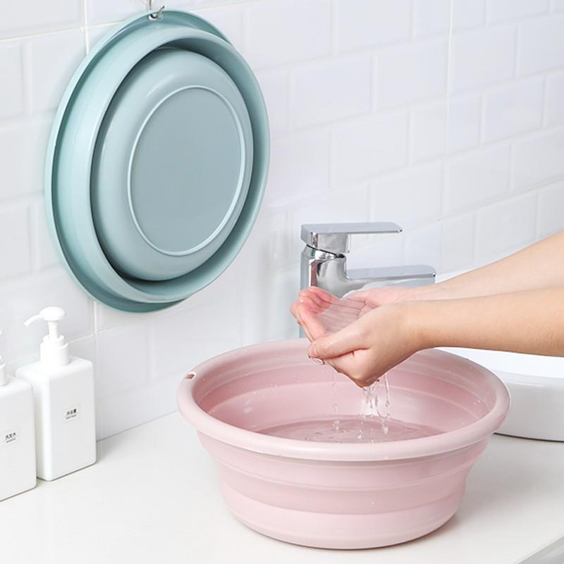 Thau chậu nhựa gấp gọn Silicone phong cách Hàn Quốc KN STORE