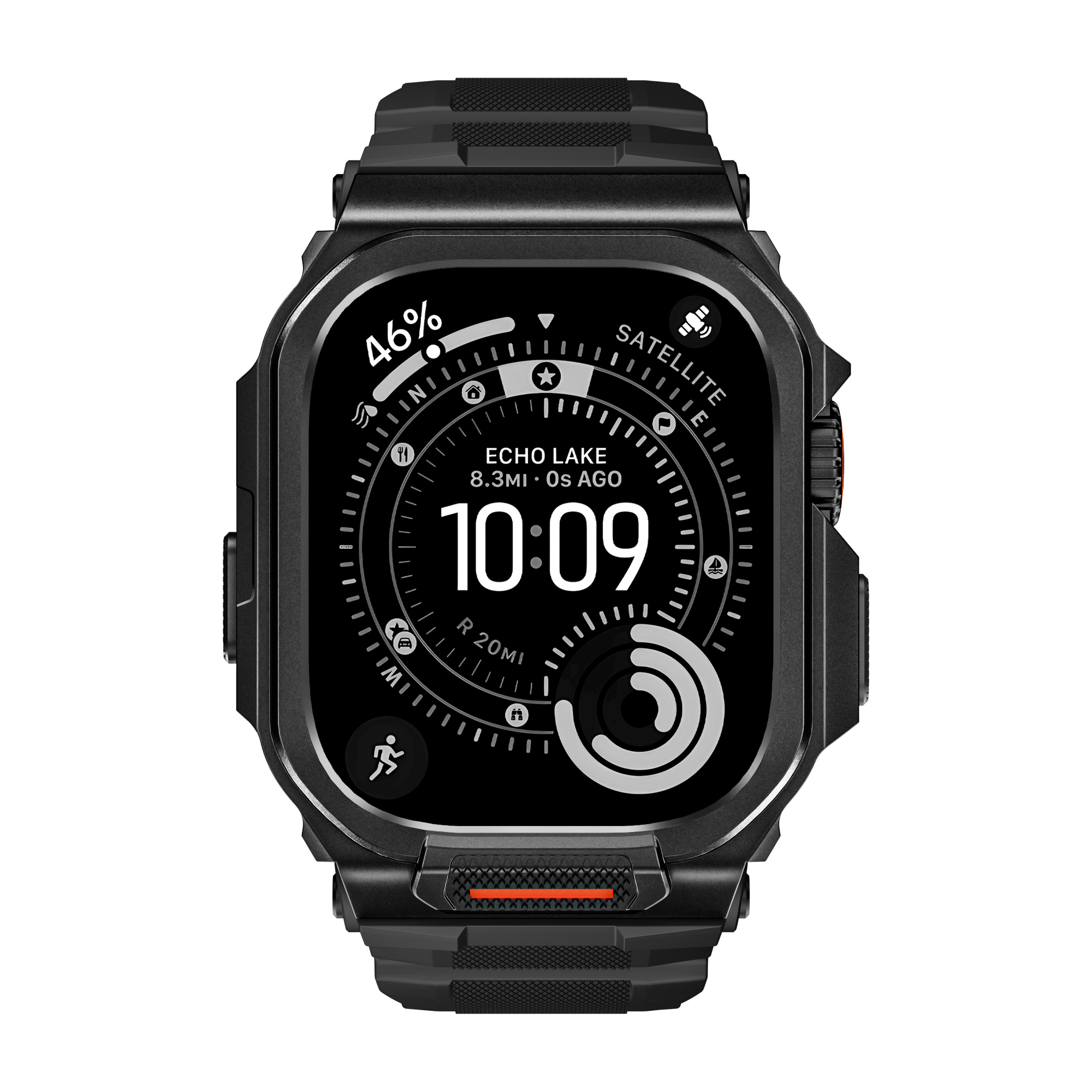 Ốp Case tích hợp dây đeo Kim Loại cho Apple Watch Series 10/11 46mm &amp; Apple Watch Ultra 1/2/3 49mm - Hàng Chính Hãng