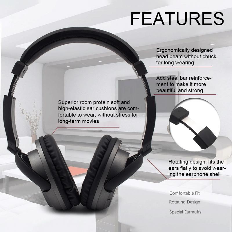 Chuyên Nghiệp FM Không Dây Tai Nghe Chụp Tai Dành Cho Truyền Hình Máy Tính PC Tai Nghe Với USB AUX Máy Phát Âm Thanh, to Âm Thanh Nổi Cho Ông Già