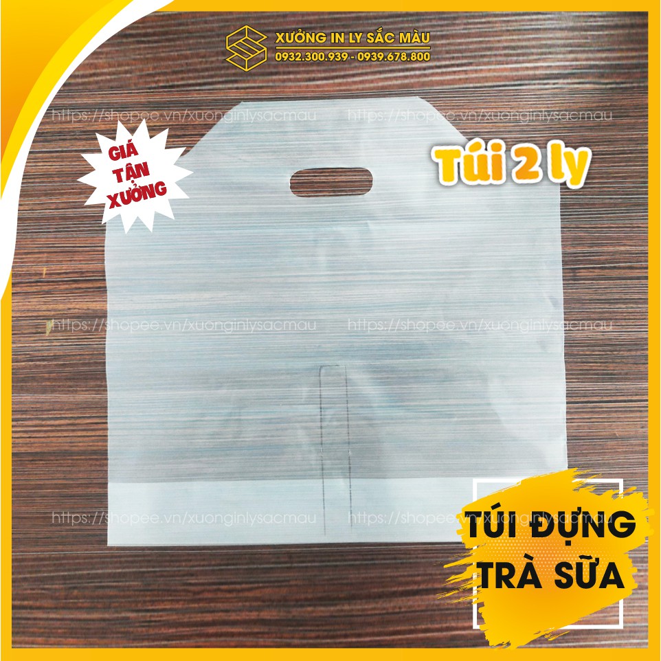 1Kg Túi bọc đựng trà sữa cà phê mang đi hàng cao cấp loại 1 - túi 1 ly, túi 2 ly, túi chữ T