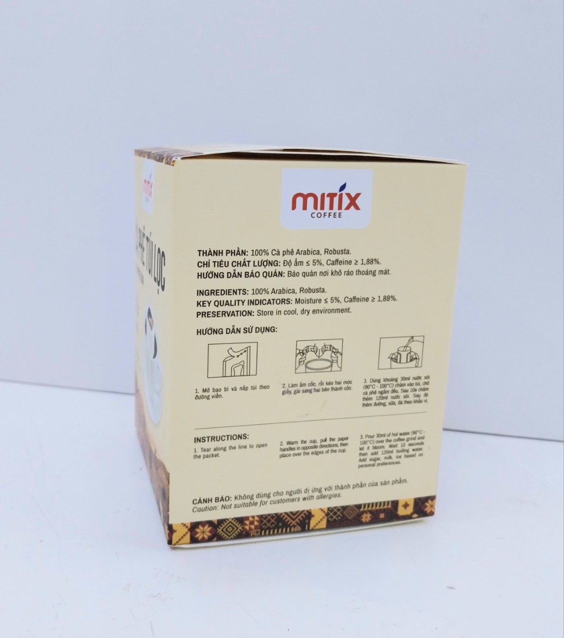 Cà phê túi lọc MITIX loại 120gr/ hộp(10 túi/ hộp)