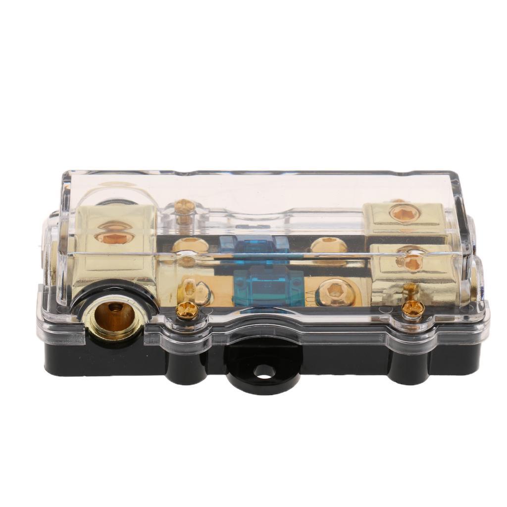 2X Car 60A Audio Fuse Holder Power Distribution Block Fusebox Universal