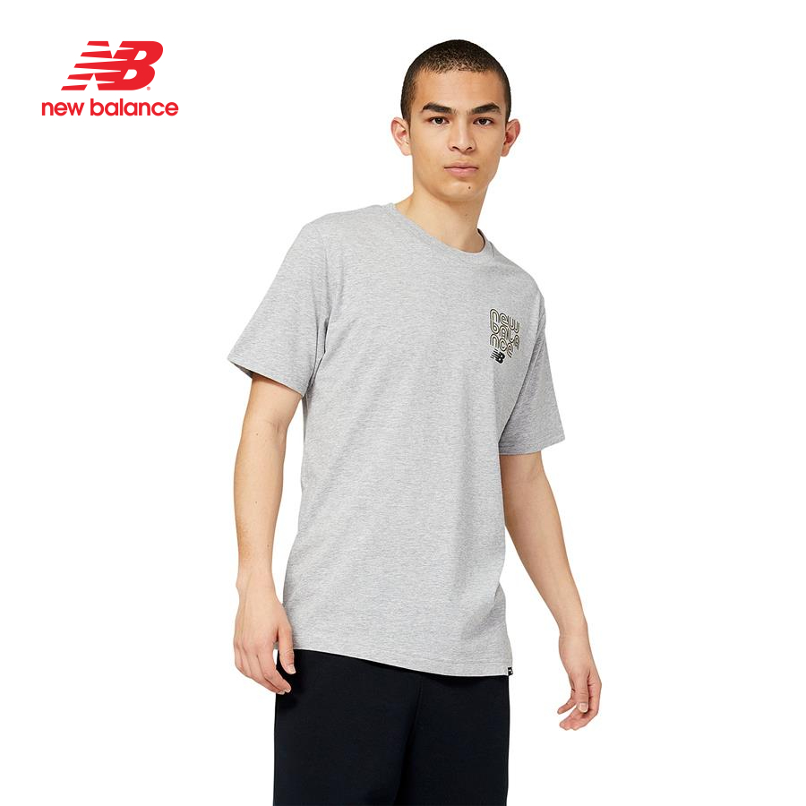 Áo thun thời trang nam New Balance LIFESTYLE T-SHIRT M ATHLETIC GREY - MT23908AG