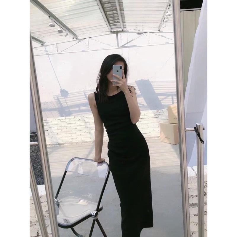 Váy body dài ly eo