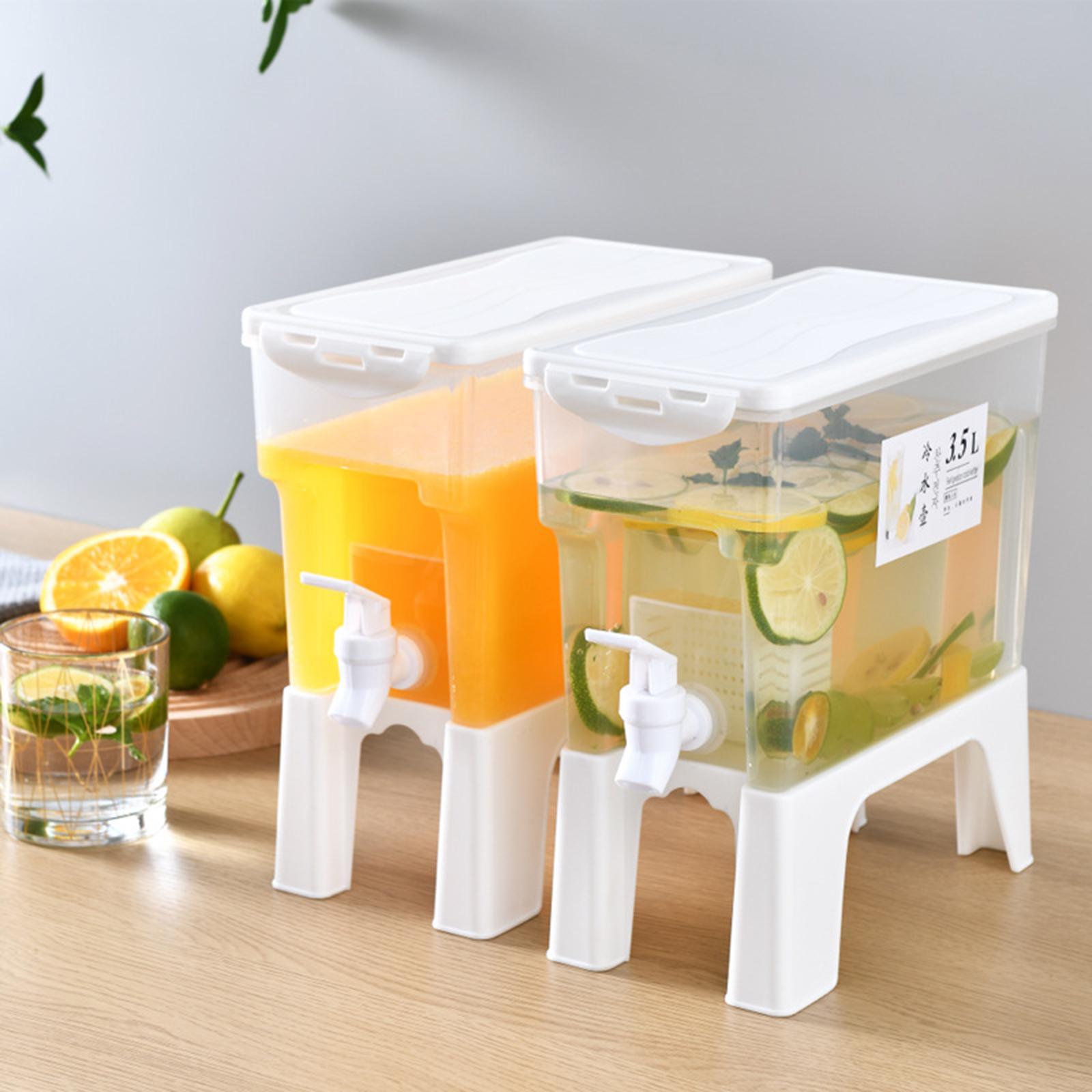 Refrigerator Beverage Dispenser with Tap Cold Water Jug Lemonade Container
