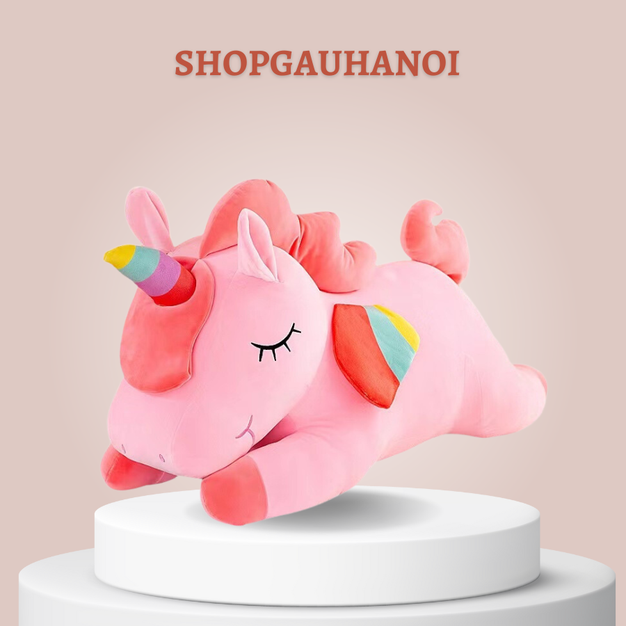 Gấu bông pony hồng hàng Quảng Châu cao cấp mềm mịn