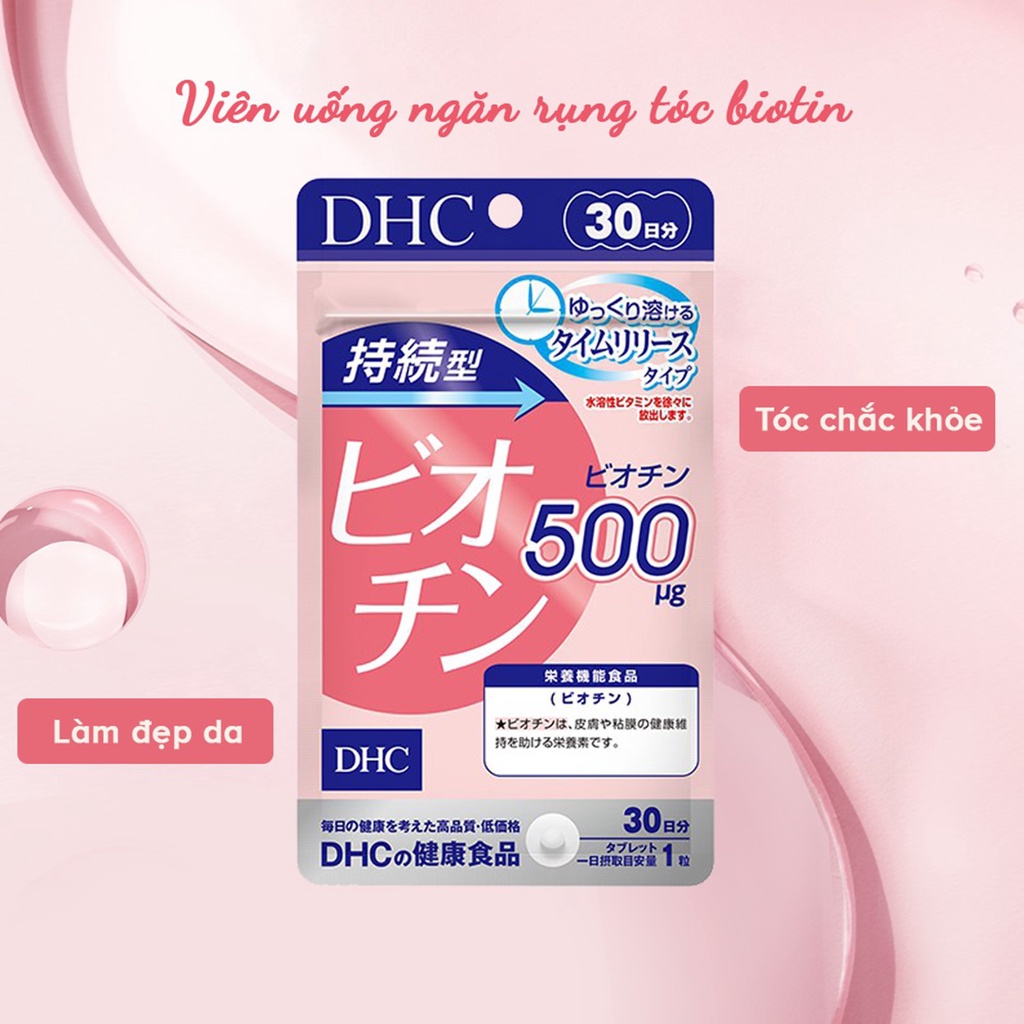 Viên Uống DHC Biotin Ngăn Rụng Tóc Sustained Release Biotin 30 Ngày