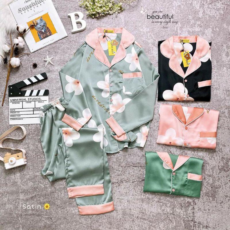 Bộ Satin Hoa đùi,tnqd và tdqd size