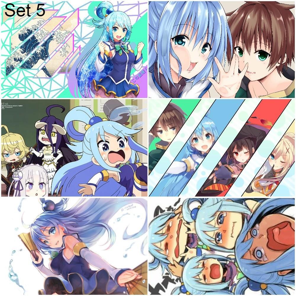 Bộ 6 Áp phích - Poster Anime KonoSuba: God’s Blessing on this Wonderful World! - Phước Lành Cho Thế Giới (bóc dán)