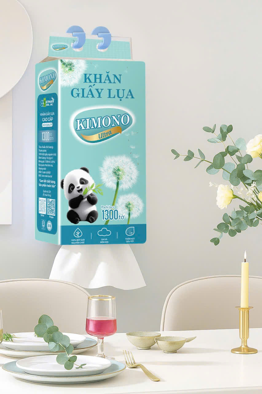 COMBO 4 GÓI KHĂN RÚT ĐÁY KIMONO BỒ CÔNG ANH TẶNG KÈM 4 MÓC TREO