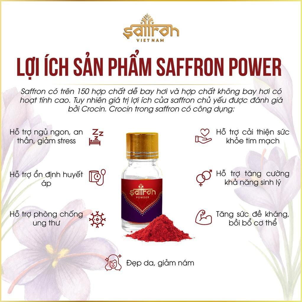 Bột Saffron Nhụy hoa Nghệ tây Salam 1gr/lọ tặng chai thủy tinh 300ml