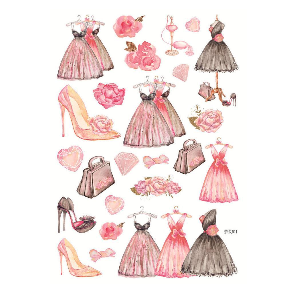 10 Sheets DIY Paper Stickers Diary Scrapbook Label Sticker Photo Album Decor