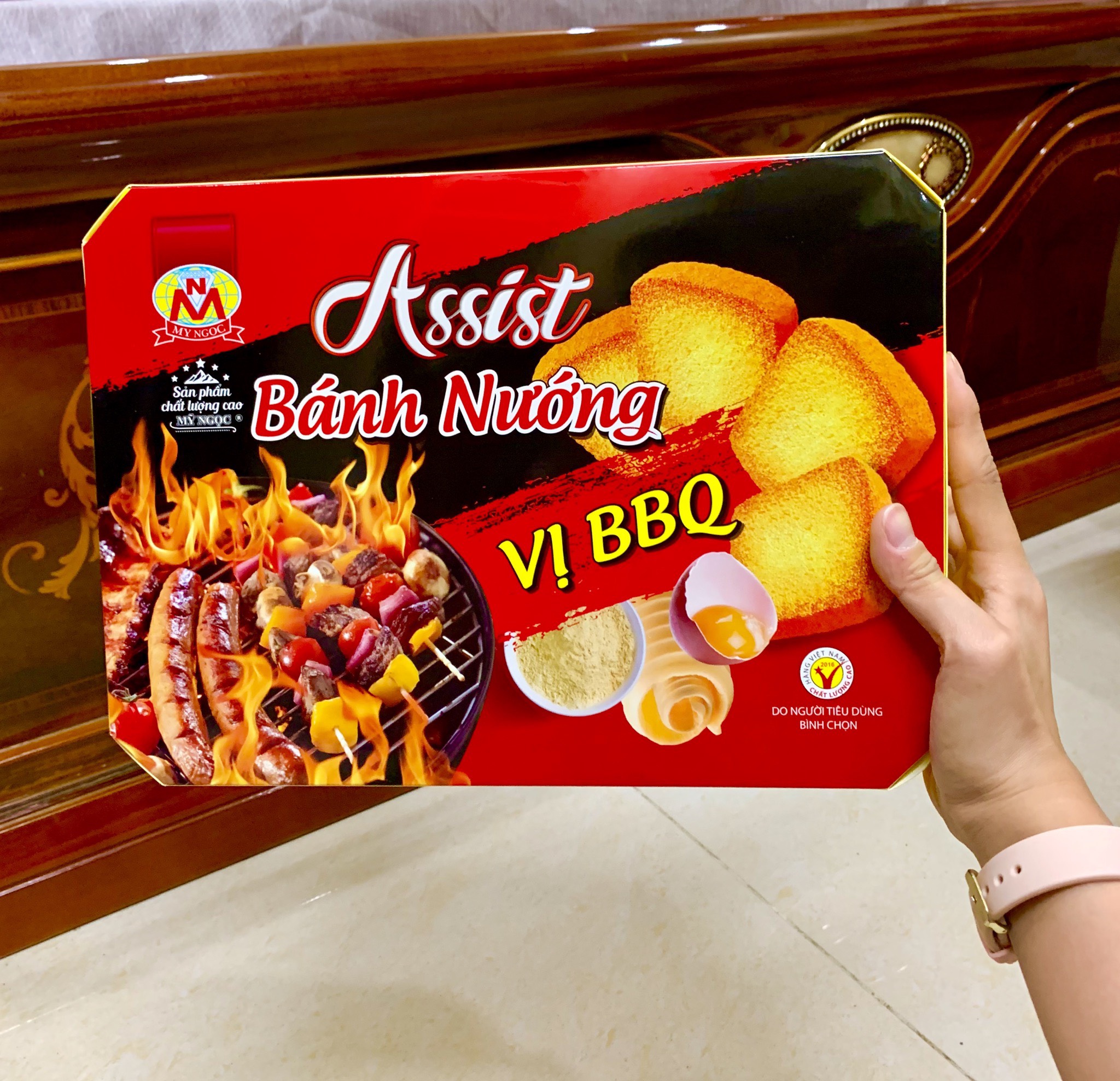 260g Bánh nướng Assist VỊ BBQ phô mai MỸ NGỌC