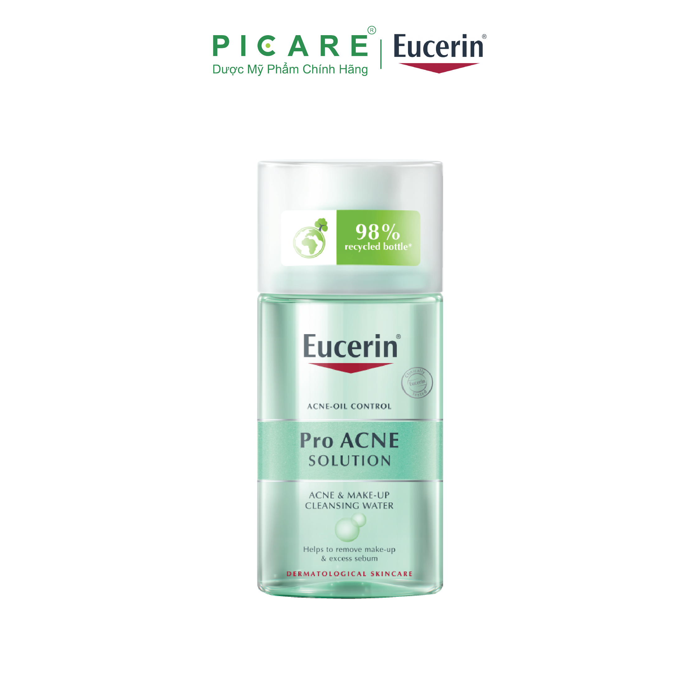 Nước Tẩy Trang Eucerin Dành Cho Da Nhờn Mụn Pro ACNE Solution Acne & Make Up Cleansing Water 125ml