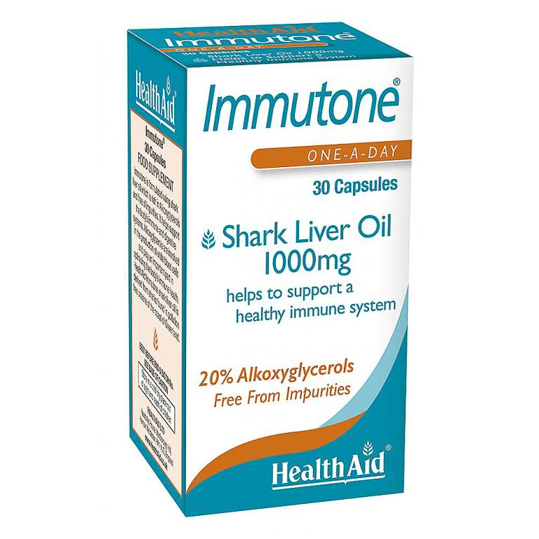 Thực phẩm bảo vệ sức khoẻ đến từ Anh Quốc - Viên dầu gan cá mập HealthAid Immutone Capsules