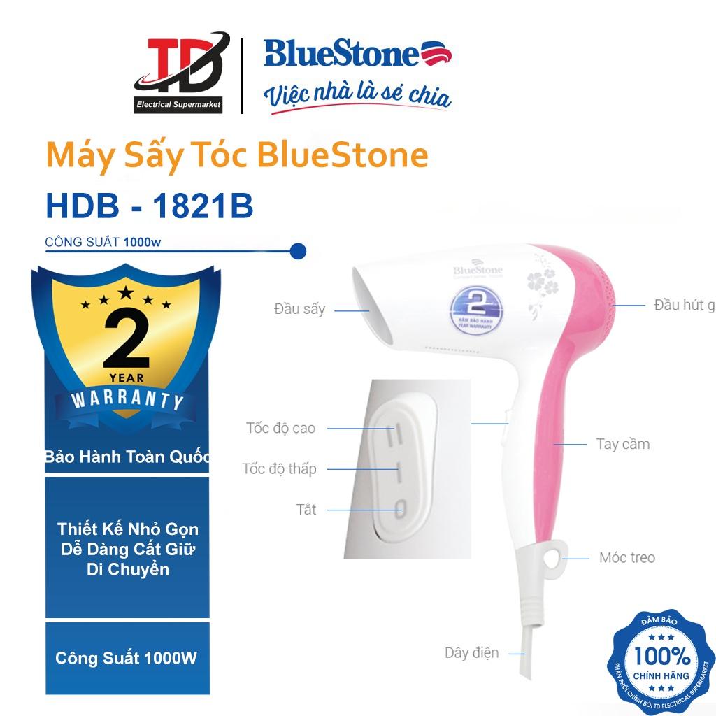 Máy sấy tóc Bluestone HDB-1821B, Công Suất 1000W , Hàng chính hãng