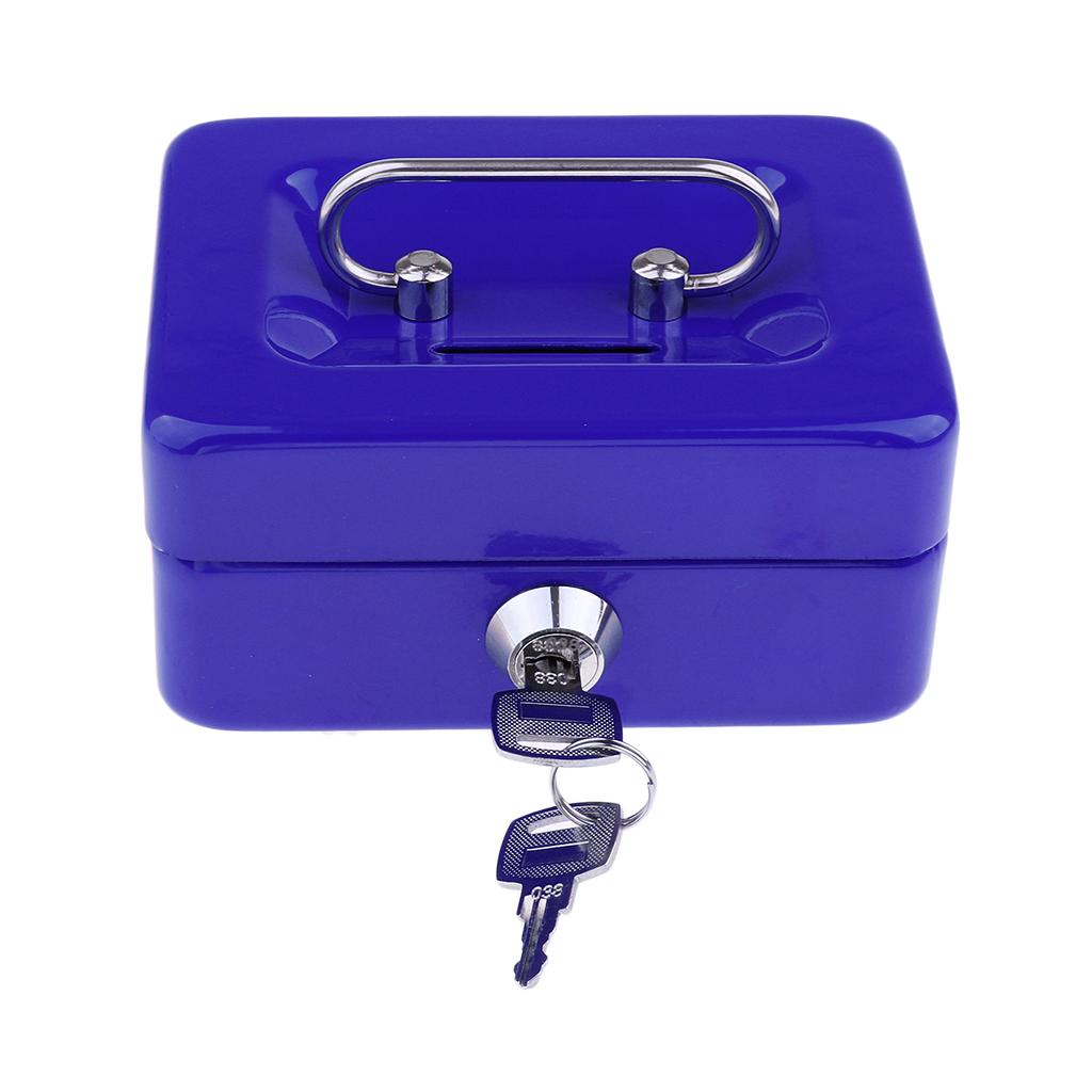 Creative Portable Metal Storage Container Safe Lock Box Money Coffer